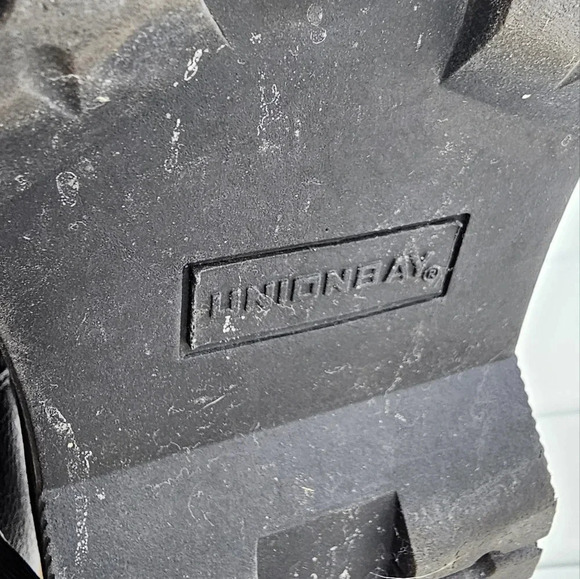 UNIONBAY Faux Fur Boots Textile Laces Zipper Black  size 8.5 - Picture 7 of 7